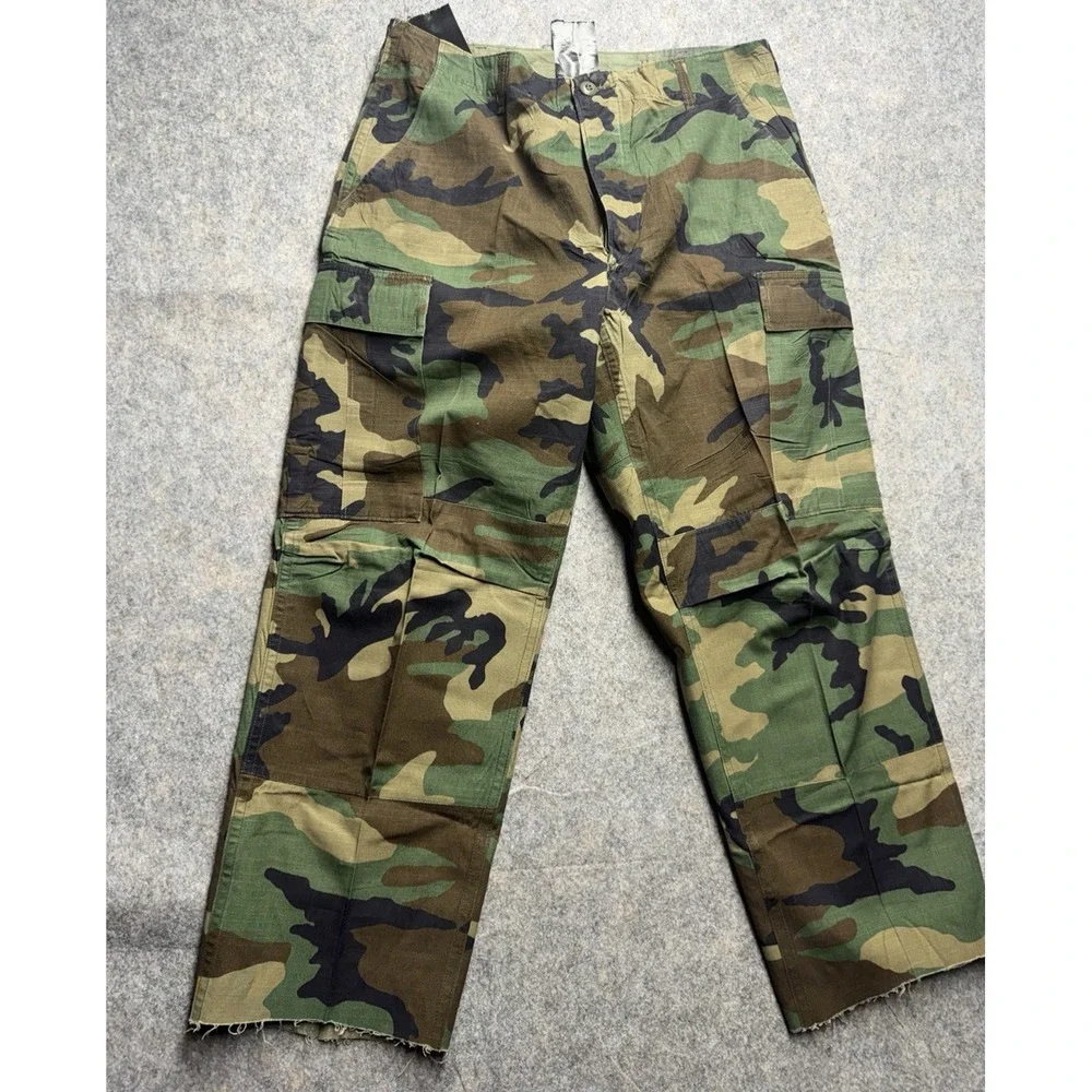 Vintage Woodland Camouflage Combat Trousers Medium Regular 30x32 Camo‎ Military